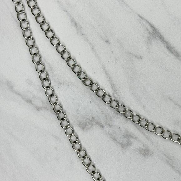 Silver Tone Double Strand Chain Pants Chain Wallet Chain 19.75" ✨ - Picture 6 of 7